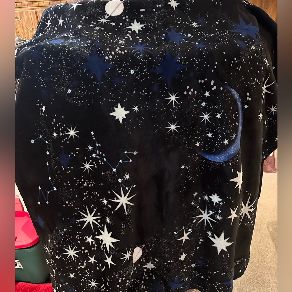 Victoria’s Secret blanket.